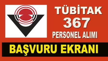 TÜBİTAK 367 Proje Personeli Başvuru Ekranı