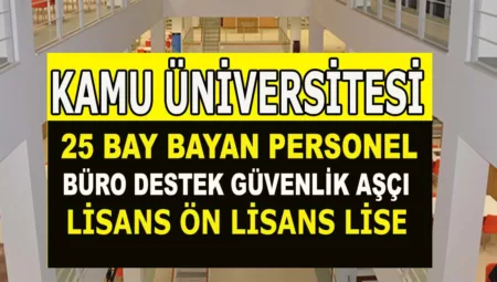 Amasya Üniversitesi 4B Personel Alımı